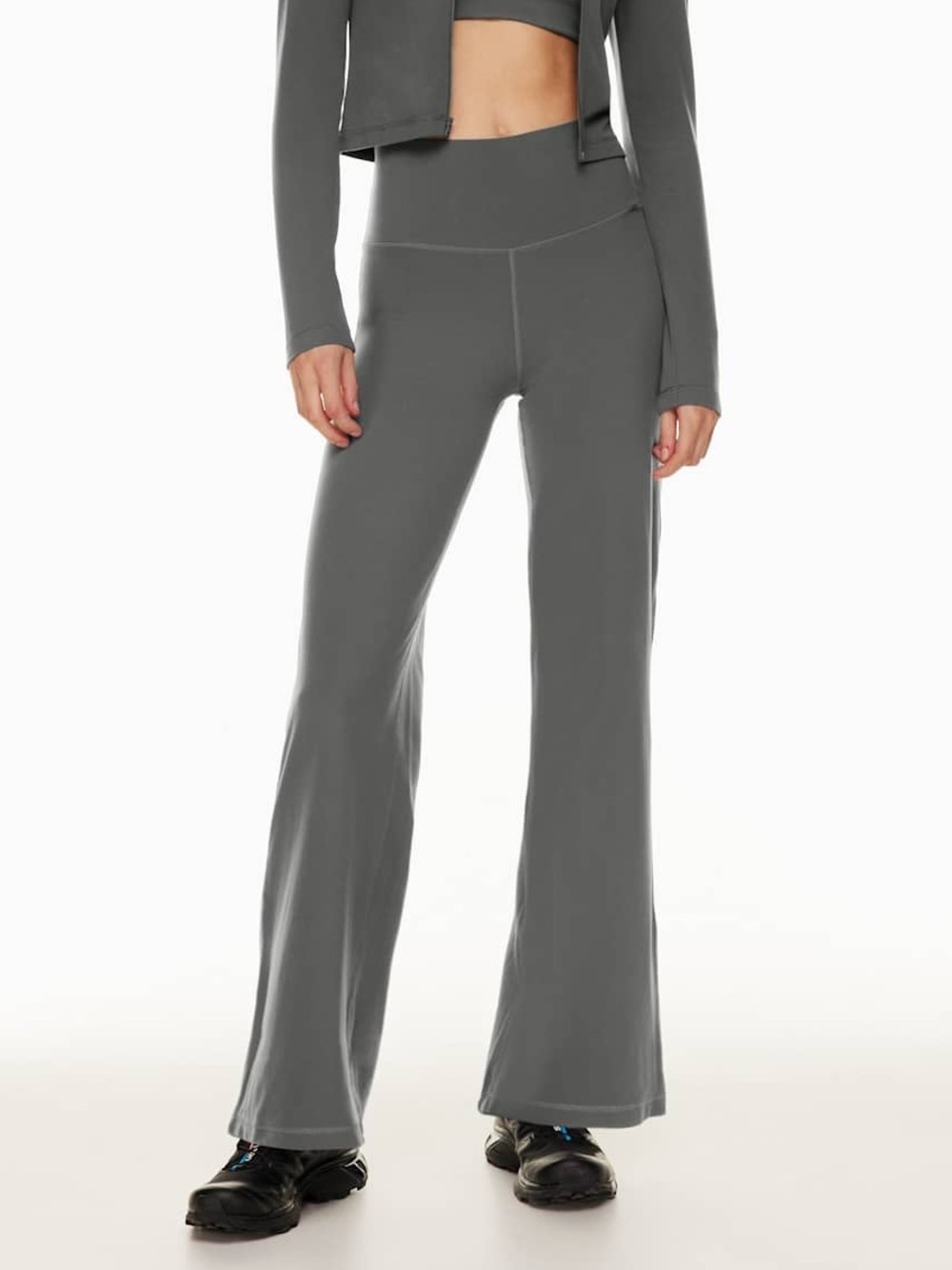 Aritzia TnAction Life Atmosphere Hi-Rise Flare Leggings Grey 2XS